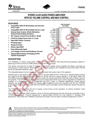 TPA0242PWP datasheet  